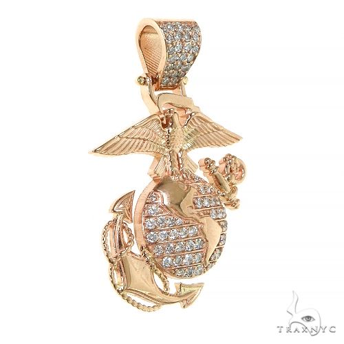 Mini US Marines Logo Diamond Pendant 68468 - Image 2