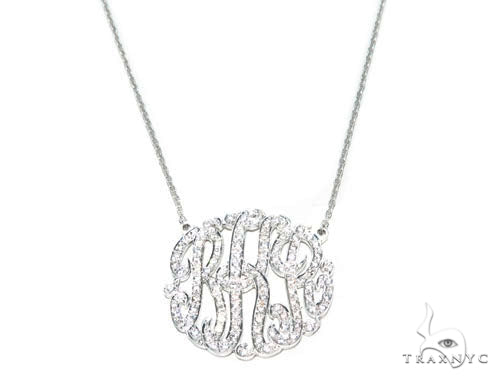Monogram Sterling Silver Necklace 41654 - Image 1
