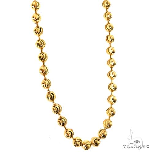 Moon Cut 10K Yellow Gold Chain 22 Inches 3mm   67124 - Image 2
