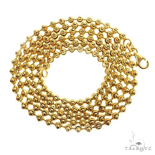 10k Yellow Gold Moon Cut Link Chain 26 Inches 3mm 67126 - Image 3