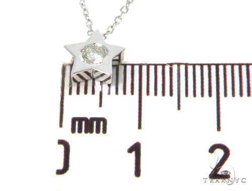 Moon and Star Diamond Earrings Necklace Set 45207 - Image 12