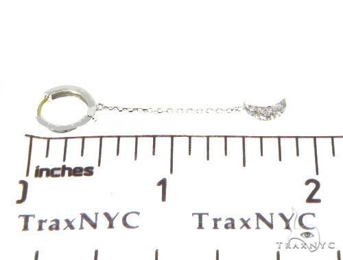 Moon and Star Diamond Earrings Necklace Set 45207 - Image 17