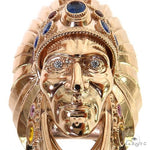 Multi Color Sapphire Indian Head Pendant 68885 - Image 4