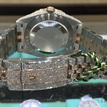 New Model Fully Iced Rolex Datejust 41mm Steel and 18K Everose Gold Jubilee Men's Watch 63895 - Image 7