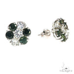 Nigeria Sapphire Flower Earrings 67138 - Image 2