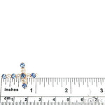 Ocean Blue Sapphire Diamond Cross 66992 - Image 7