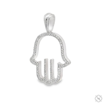 Outline Diamond Hamsa Pendant 70799 - Image 1