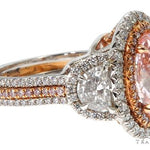 Oval Cut Fancy Pink Diamond Halo Engagement Ring 64567 - Image 4