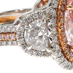 Oval Cut Fancy Pink Diamond Halo Engagement Ring 64567 - Image 5