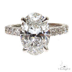 Oval Diamond Engagment Ring Set 68834 - Image 2