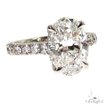 Oval Diamond Engagment Ring Set 68834 - Image 3
