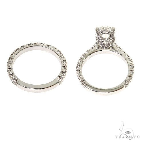 Oval Diamond Engagment Ring Set 68834 - Image 6