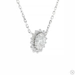Oval Halo Diamond Necklace 70755 - Image 2