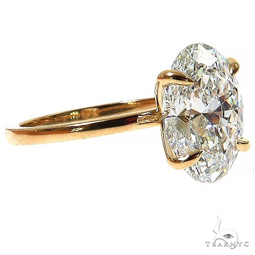 Oval Shape Diamond Engagement Ring 68838 - Image 3