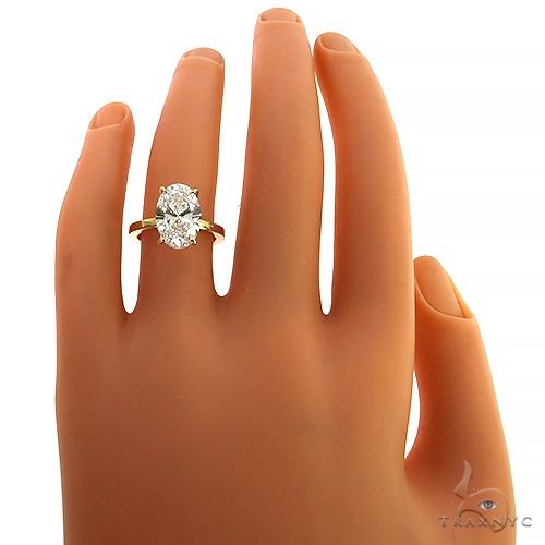 Oval Shape Diamond Engagement Ring (Lab) 68285 - Image 6