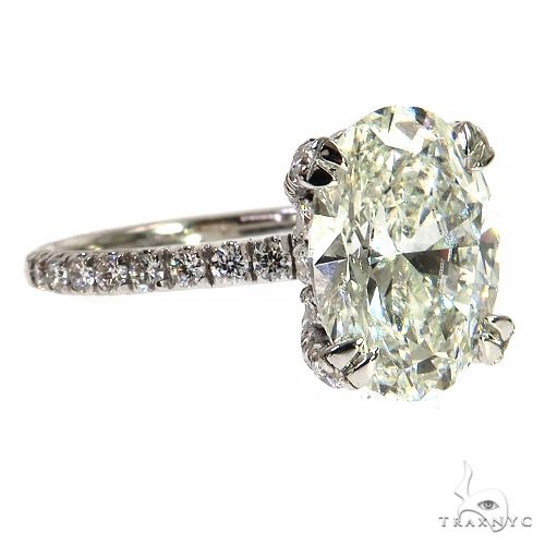 Oval Shape Diamond Engagement Ring (Lab) 68286 - Image 2