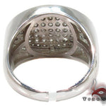 Oval Silver Diamond Ring 28061 - Image 5