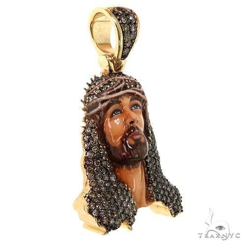 Passion Champagne Diamond Jesus Head 68673 - Image 2