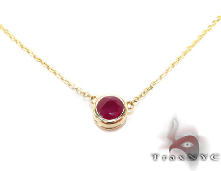 Passion Yellow Gold Ruby Necklace 26704 - Image 2