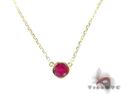 Passion Yellow Gold Ruby Necklace 26704 - Image 1
