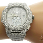 Patek Philippe Nautilus Chronograph Diamond Stainless Steel Watch 58638 - Image 14