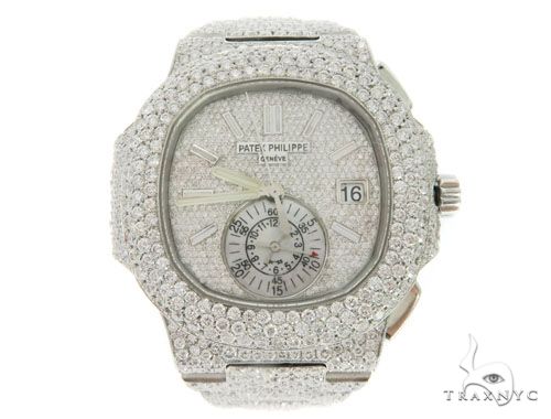 Patek Philippe Nautilus Chronograph Diamond Stainless Steel Watch 58638 - Image 2