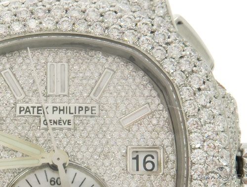 Patek Philippe Nautilus Chronograph Diamond Stainless Steel Watch 58638 - Image 4