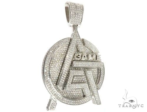 Pave Diamond Custom Made Gas Game Pendant 64003 - Image 1