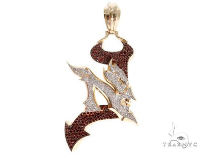 Pave Diamond Custom New Jersey Devil Pendant 64017 - Image 1