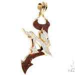 Pave Diamond Custom New Jersey Devil Pendant 64017 - Image 2
