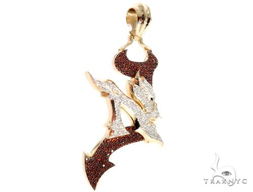Pave Diamond Custom New Jersey Devil Pendant 64017 - Image 2