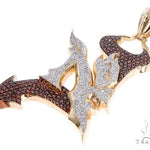 Pave Diamond Custom New Jersey Devil Pendant 64017 - Image 3