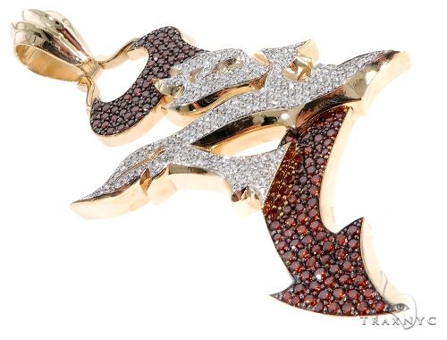 Pave Diamond Custom New Jersey Devil Pendant 64017 - Image 4