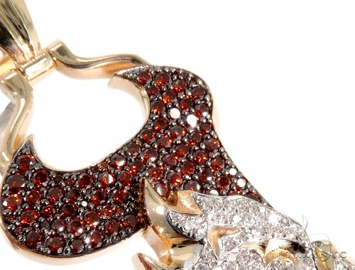 Pave Diamond Custom New Jersey Devil Pendant 64017 - Image 6