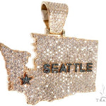 Pave Diamond Custom Seattle Pendant 64016 - Image 2