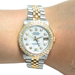 Pave Diamond Datejust Rolex Watch 41588 - Image 11