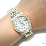 Pave Diamond Datejust Rolex Watch 41588 - Image 12