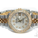 Pave Diamond Datejust Rolex Watch 41588 - Image 5