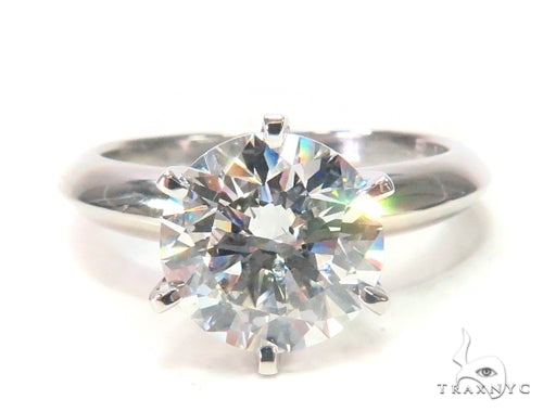 Pave Diamond Engagement Solitaire Ring 44597 - Image 2