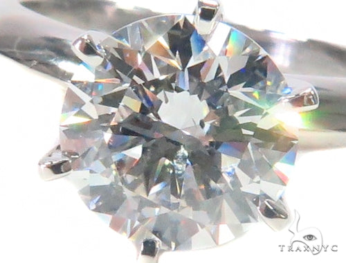 Pave Diamond Engagement Solitaire Ring 44597 - Image 3