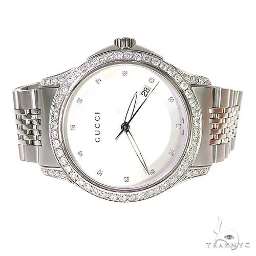 Pave Diamond G Timeless Collection Medium Version Gucci Watch 67256 - Image 2