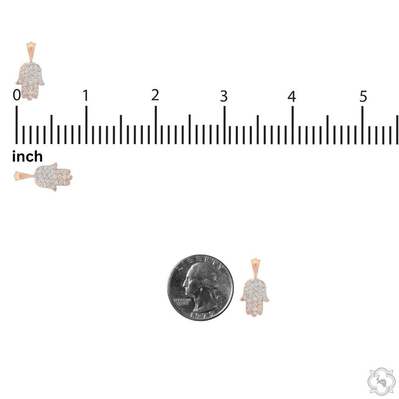 Pave Diamond Hamsa Pendant - Small 70800 - Image 7