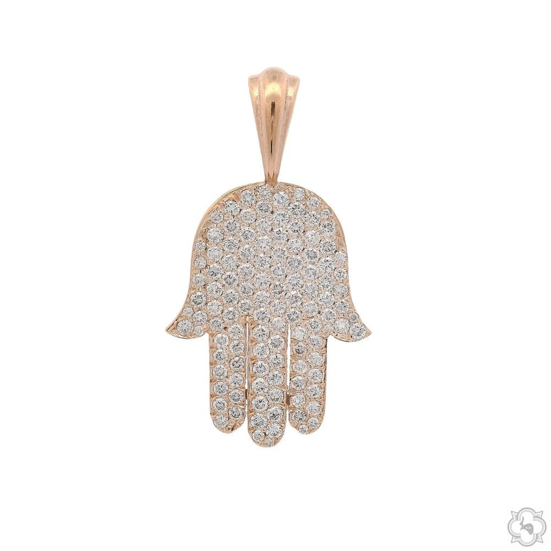 Pave Diamond Hamsa Pendant 70802 - Image 4