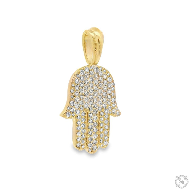 Pave Diamond Hamsa Pendant 70802 - Image 7