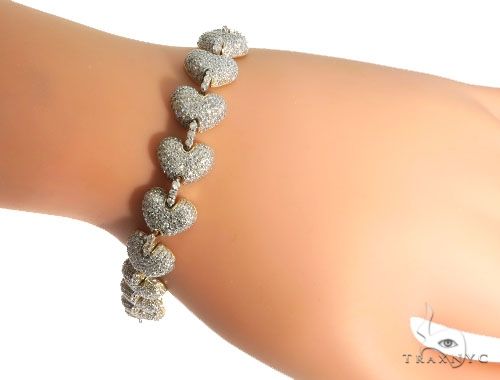 Pave Diamond Heart Bracelet 63931 - Image 8