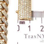 Pave Diamond Miami Cuban Link Chain 24 Inches 10mm   64099 - Image 5