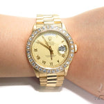 Pave Diamond Rolex Day Date Watch 41412 - Image 12