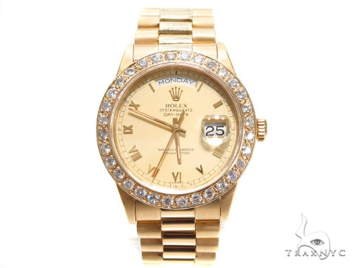 Pave Diamond Rolex Day Date Watch 41412 - Image 2