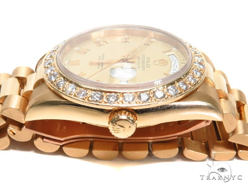 Pave Diamond Rolex Day Date Watch 41412 - Image 6