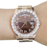 Pave Diamond Rolex Day Date II Watch 42349 - Image 12